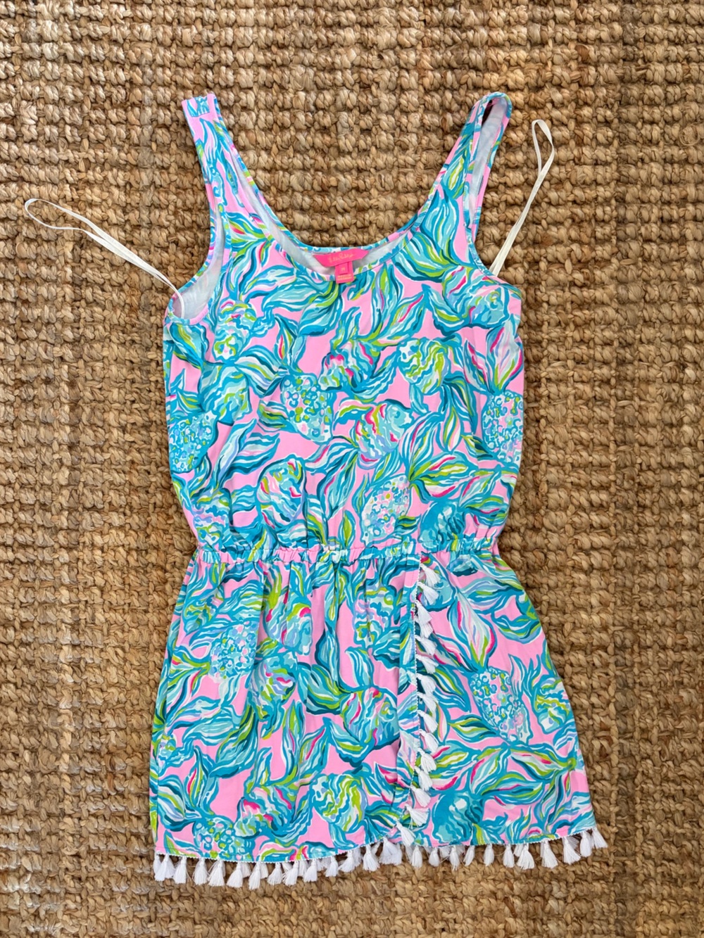 Lilly Pulitzer Floral Tassel Hem Skort Dress